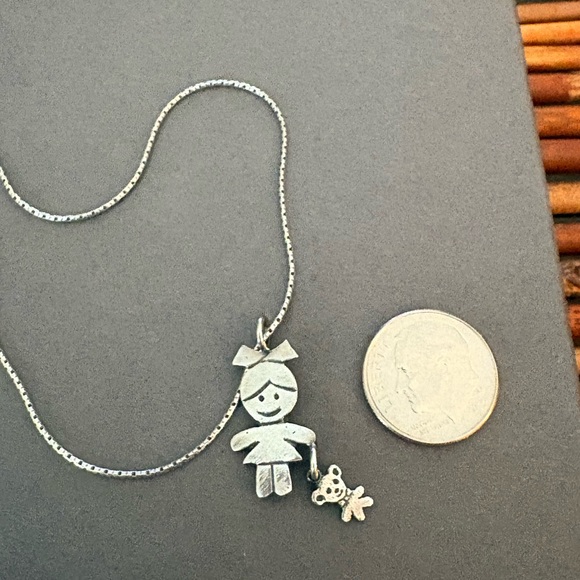 Silpada Silver Kids Charm Necklace 15” - Picture 3 of 6